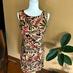 Dress Barn Tropical Print Dress sz 12